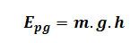 energia potencial gravitatoria formula