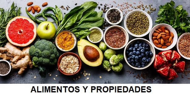 alimentos y propiedades para la salud