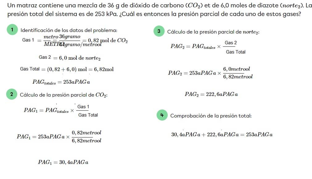 ley de Dalton ejercicio